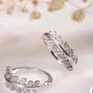 Silver Leaf Design Toe Ring