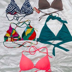 Combo Of Mix Size 25 Halterneck Bras