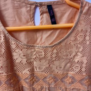 Beautiful Peach Full Sleeved Top