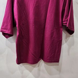 Burgundy Crop T Shirt