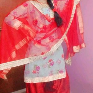 Salwar Suit With Net Dupatta