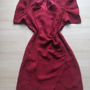 Swell Maroon A-line Dress.