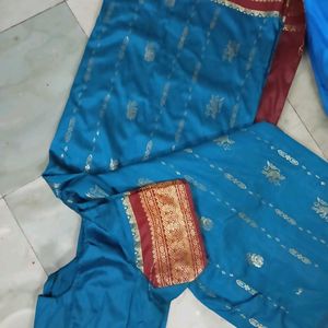 Saree With Stitched Designer Blouse