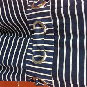 ZEBRA BLUE AND WHITE STRIP DRESS