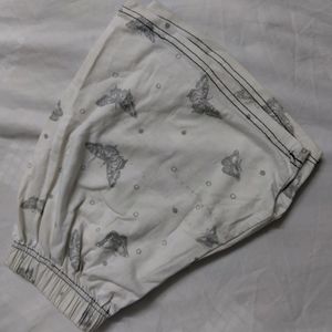 Aesthetic White Butterfly Pattern Short.