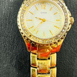 GUESS Women Gold  Analogue Watch