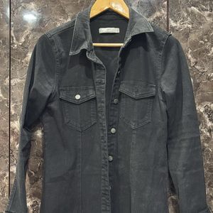 Black Long Denim Jacket