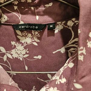 Floral Print Shirt M Size || Pure Cotton