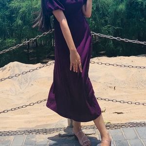 Code By Lifestyle Purple Midi Dress