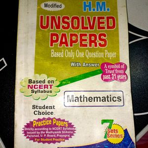 Unsolved Papers Anil Question Bank (MATHS)