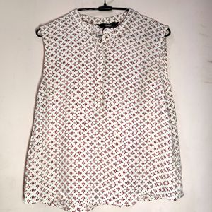 White top with Red colour design