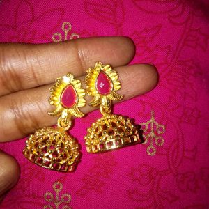 Matte Golden Finish 3 Combo Earrings Collections