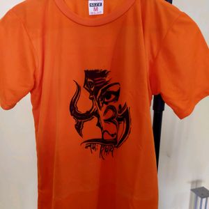 Beautiful Orange Shiv Ji Tshirt