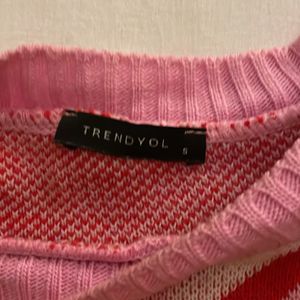 Trendyol: Pink And Read Sweater