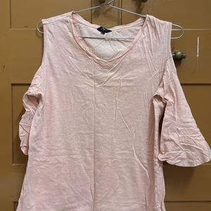 Cold Shoulder Peach Top