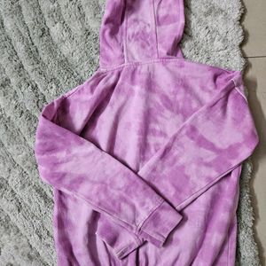 Reebok Lavender Tie and Dye Hooded Sweat Jacket