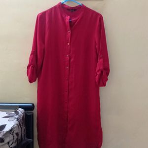 Long Red kurti