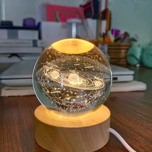 3D Galxy Crystal Ball Night Light