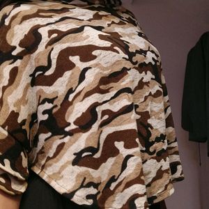 Army Print Crop Top