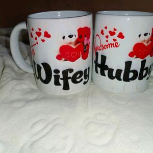 husband wife tea cups