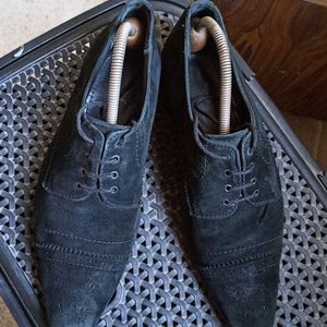 Genuine Suede Leather Derby Shoes