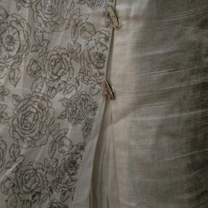 Olive-Roses Printed Kurta