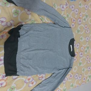 Casual Grey Full Sleeves Top