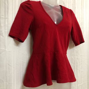 New Look Red Half Sleeve Top