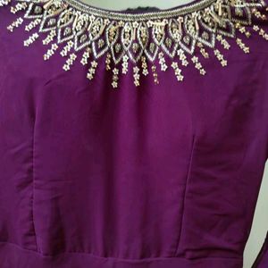 Floor Length Gown - Purple