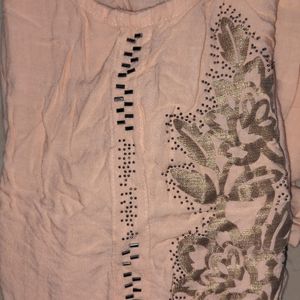 Cotton Kurta -peach