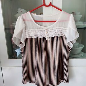Striped Lacy Top Size 36-38