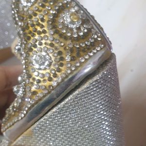 Silver Wedge Heel