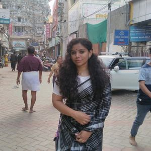 Black Cotton  Check Saree