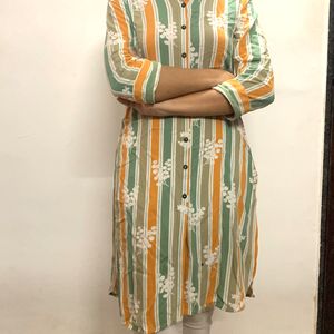 Sam Lime Color Collar Kurta