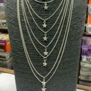 Trendy Five Layer Silver Chain