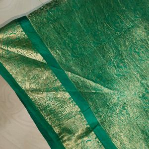 Green Pure Kanchi Pattu Silk Saree💚