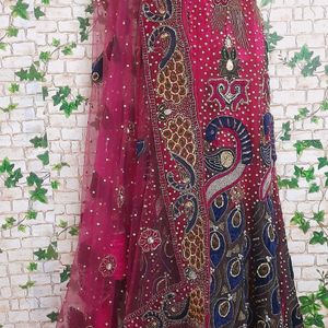 Wedding Lehnga Pink Heavy Bridal Lehng