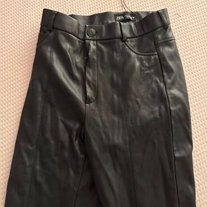 Zara Faux Leather Slim Pants