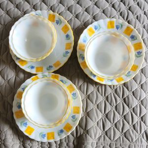 Half Plates,vegetable & Soup Bowl- Set Of 3