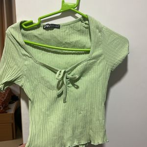 Light Green Crop Top