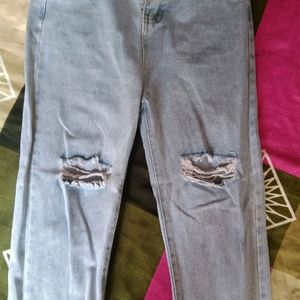 Ribbed Denim Jeans
