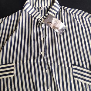 Blue Stripes Korean Shirt - L/XL