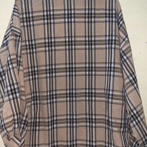 Plaid Check  Over-Sized Shirt