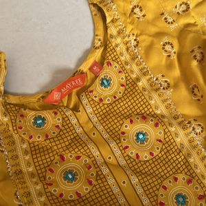 Kurti Frock Yellow With Surprise Gift