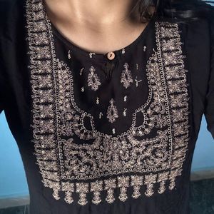 Black College And Office Kurta