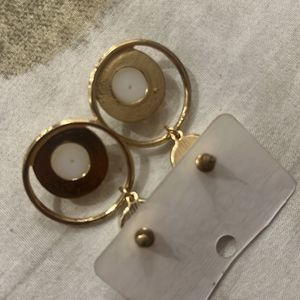 Pearl Drop Gold Plated Earrings