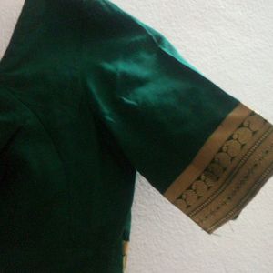 Bottle Green colour Blouse like new