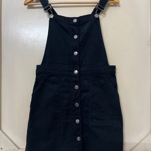 H&M Dungaree Dress Black