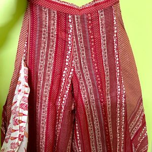 'W' Branded Co-ord Set  With Attached Dupatta