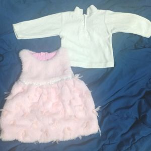 Cute Baby Girl Fur Dress - New
